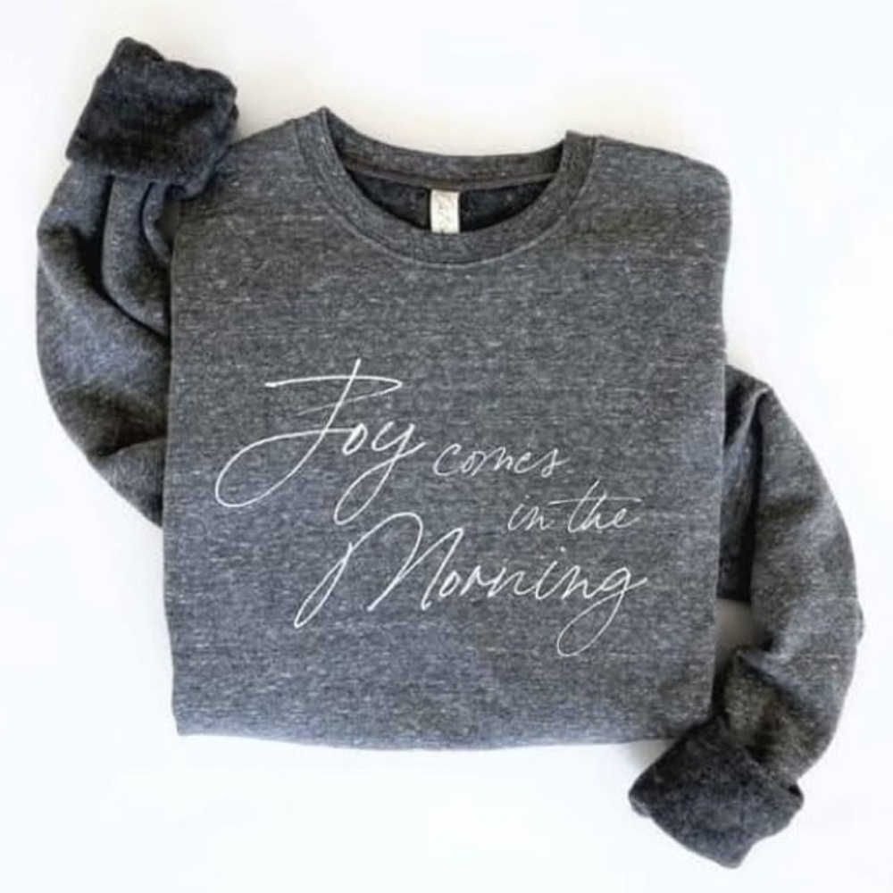 Gray Women's Sweatshirt with Inspirational Text